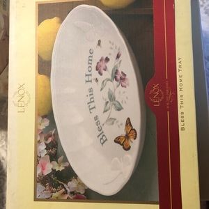 Lenox bless this home butterfly tray
